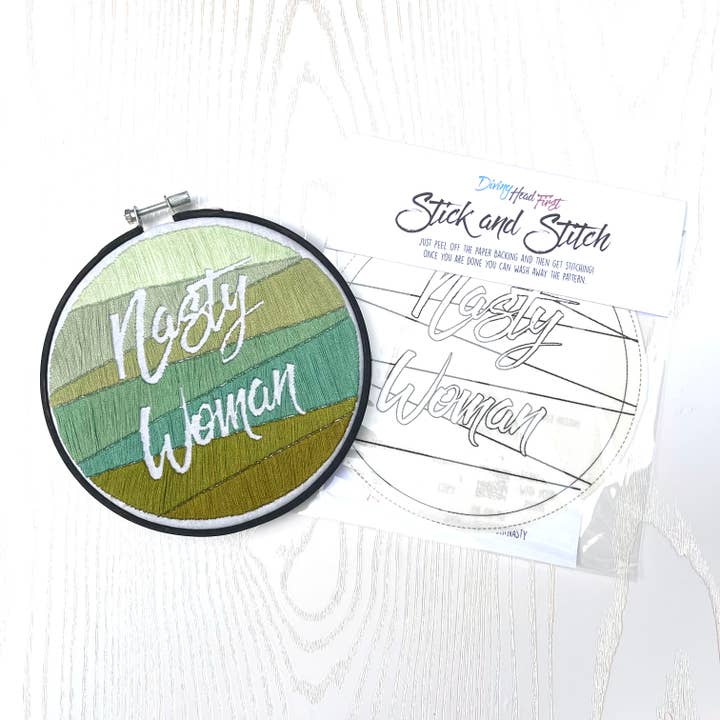 Motivo ricamato a mano Stick and Stitch di Nasty per la vendita all'ingrosso da parte di Diving Head First