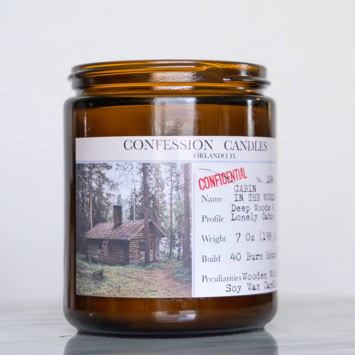 Tarro de vela Cabin in the Woods para venta al por mayor de Confession Candles