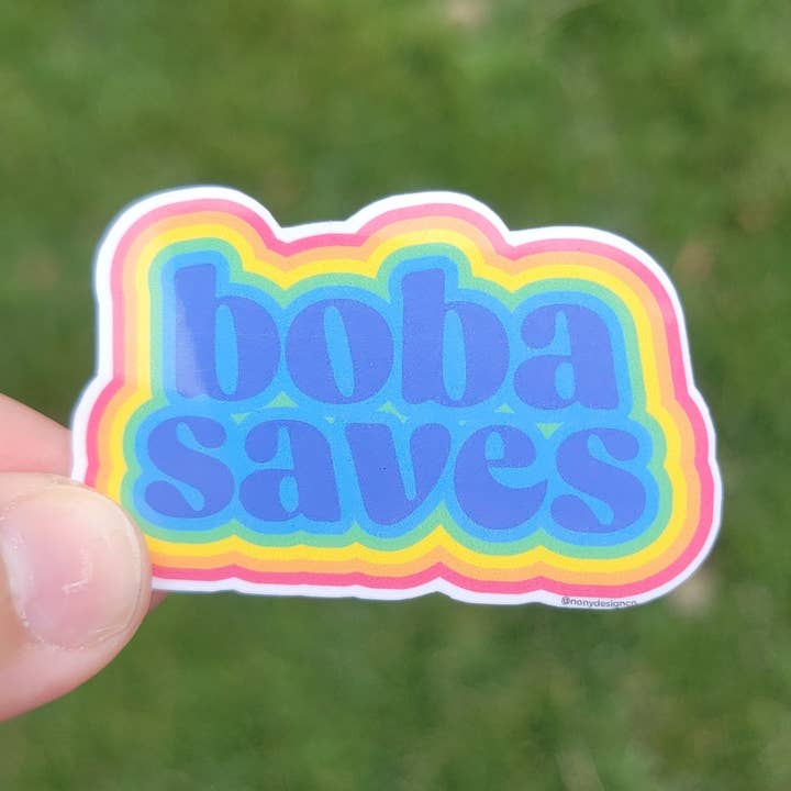 Boba salva adesivo cortado por atacado de Nony Design Company