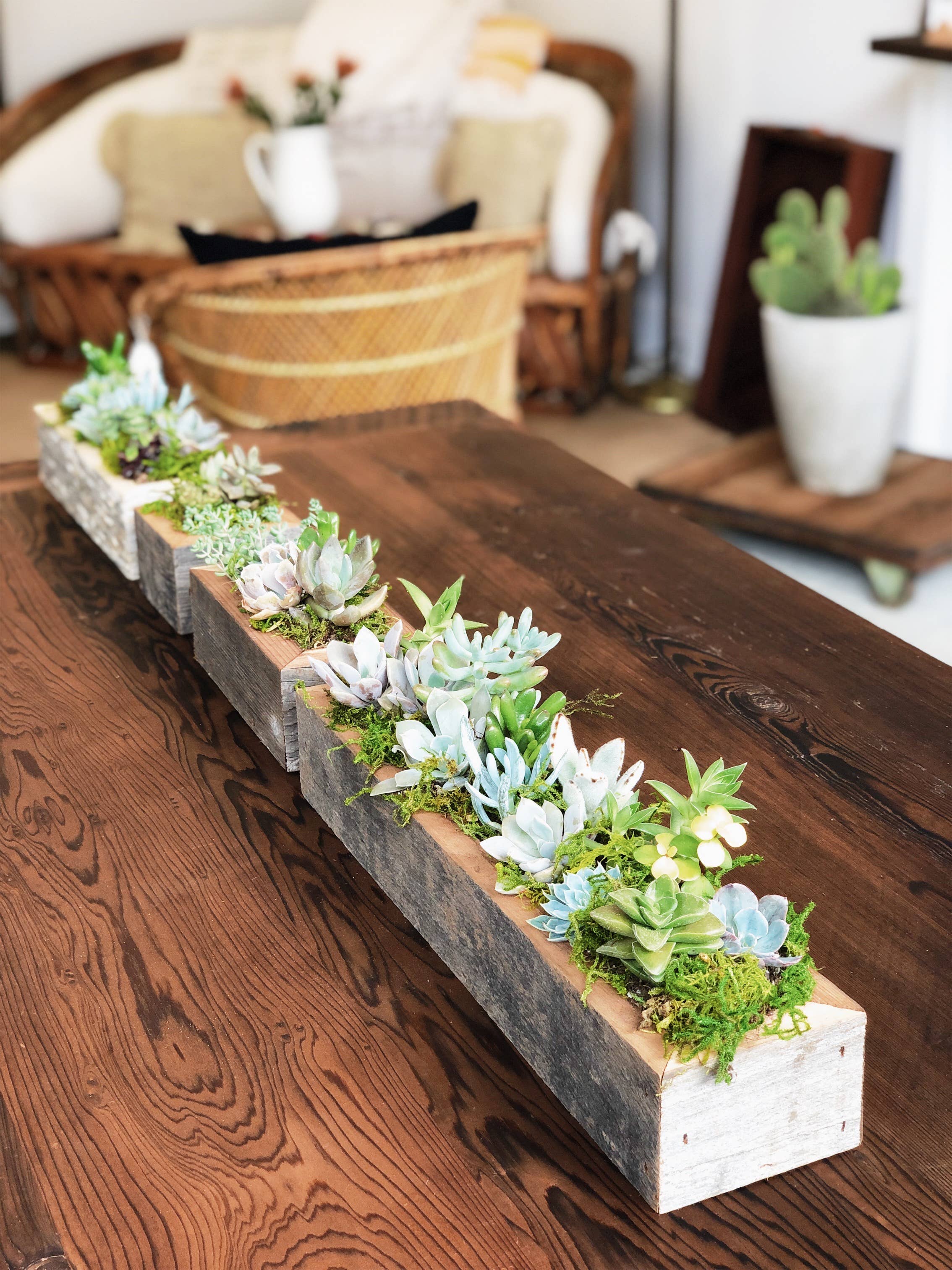 Alibi Interiors - Vendita all'ingrosso Fioriere - Fioriera in legno recuperato 2x14 Sevensie7