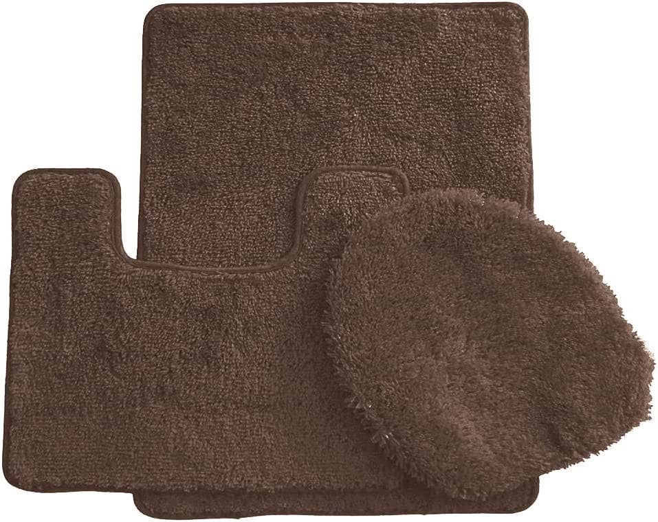 Ben & Jonah - Vente Ensembles de tapis de bain - Ensemble de 3 tapis de bain Simple Elegance by Ben & Jonah : 1 tapis de bain, 1 tapis de contour et 1 housse de siège de toilette3