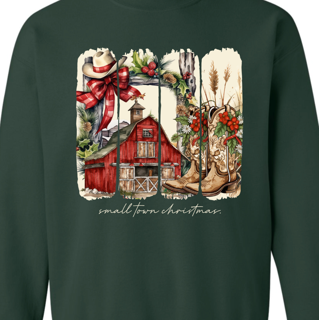 Kiki's Boutique - Wholesale Graphic Sweatshirt - Women's - Vintage Small Town Christmas Crewneck Sweatshirt 2