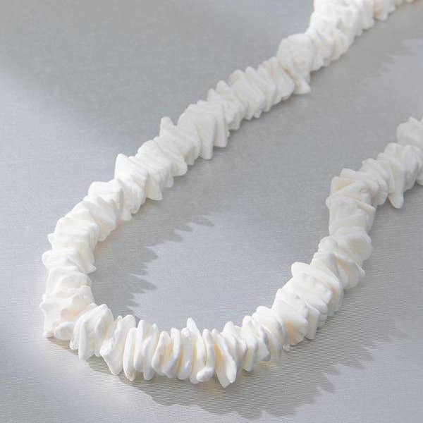 Syrrios Gifts LLC - Wholesale Beaded/Pearl Necklace - Puka Shell Necklace, Hawaiian Style Clam Chip Surfer5
