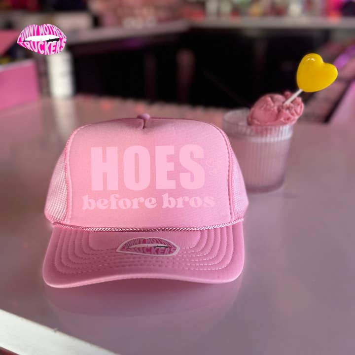 Funny Mother Truckers - Wholesale Trucker Hat - Women's - HOES BEFORE BROS TRUCKER HAT1