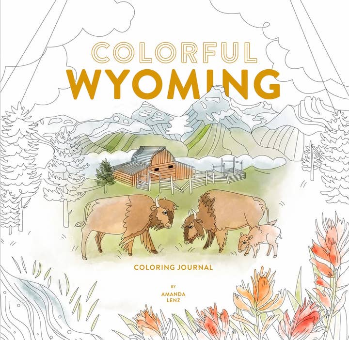 Independent Publishers Group - Wholesale Coloring Book - Adult - Colorful Wyoming Coloring Journal0