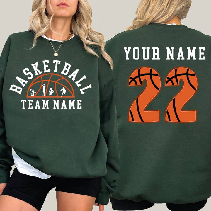 Personalized Basketball Sweatshirt and Hoodie X596 for wholesale by MAYA TX