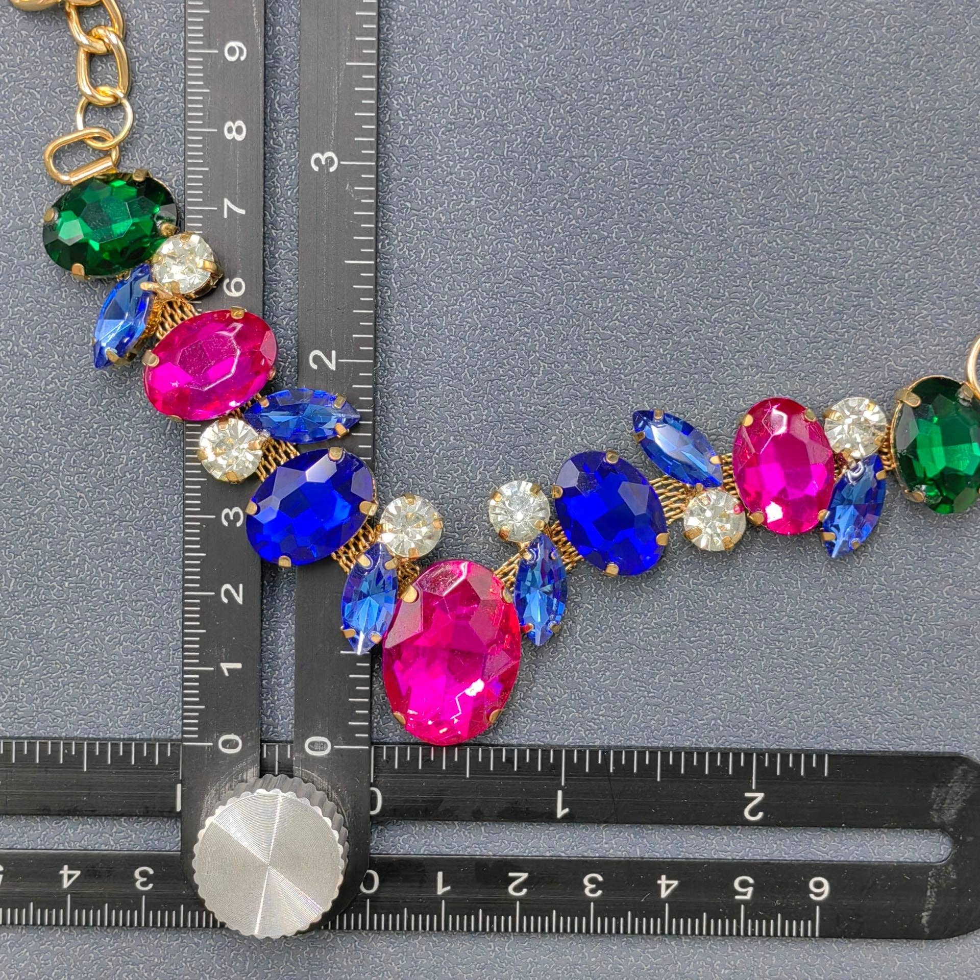 Mio Queena - Wholesale Pet Collar - Cat/Dog - Colored Glass Chain Linked Dog & Cat Pet Collar2