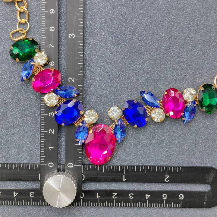 Mio Queena - Wholesale Pet Collar - Cat/Dog - Colored Glass Chain Linked Dog & Cat Pet Collar2