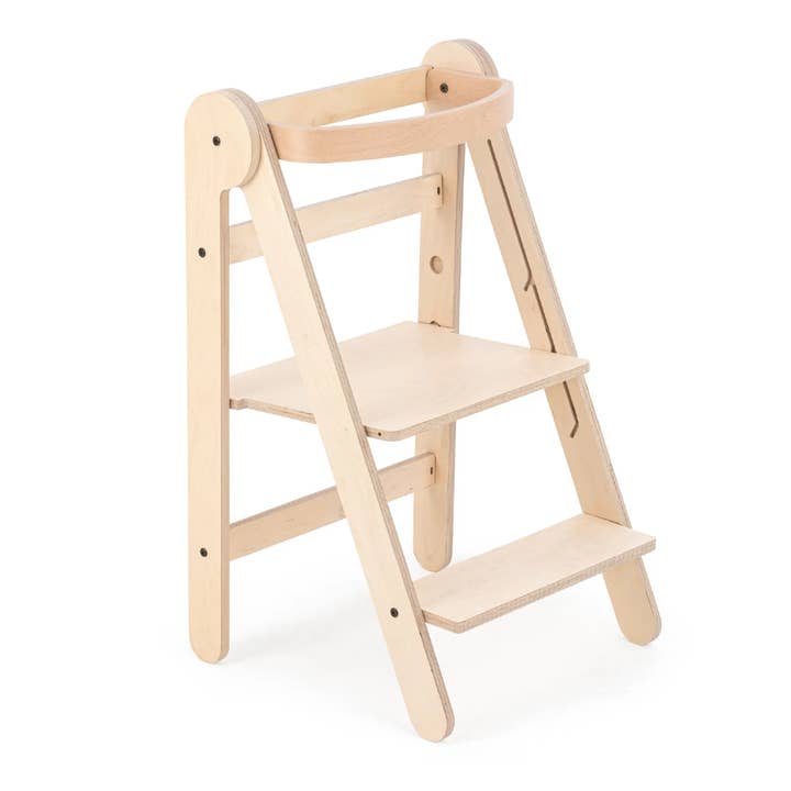 Noone – Engroshandel Højstol - Baby – Foldbar læringstårn i træ til småbørn – Montessori trin