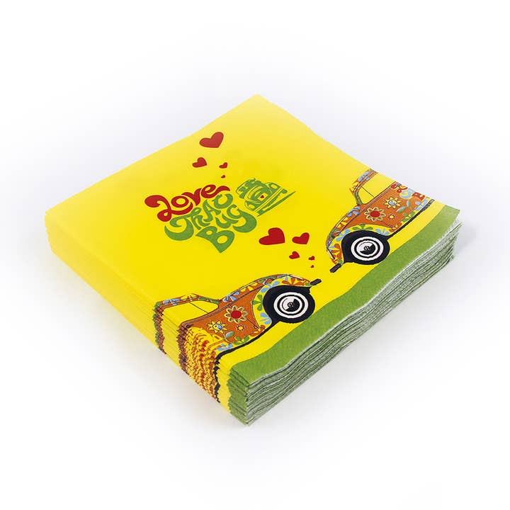 Guardanapos Estampados VW Beetle - Love Tho Bug por atacado de VW Collection by BRISA