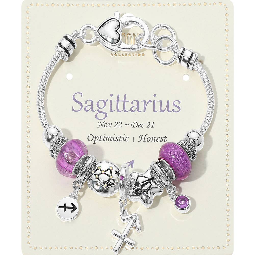 Sensibling Corp. - Vendita all'ingrosso Braccialetto con ciondolo/pendente - ARIETE - Braccialetto con Ciondolo Simbolo Oroscopo Segno Zodiacale con Perline16