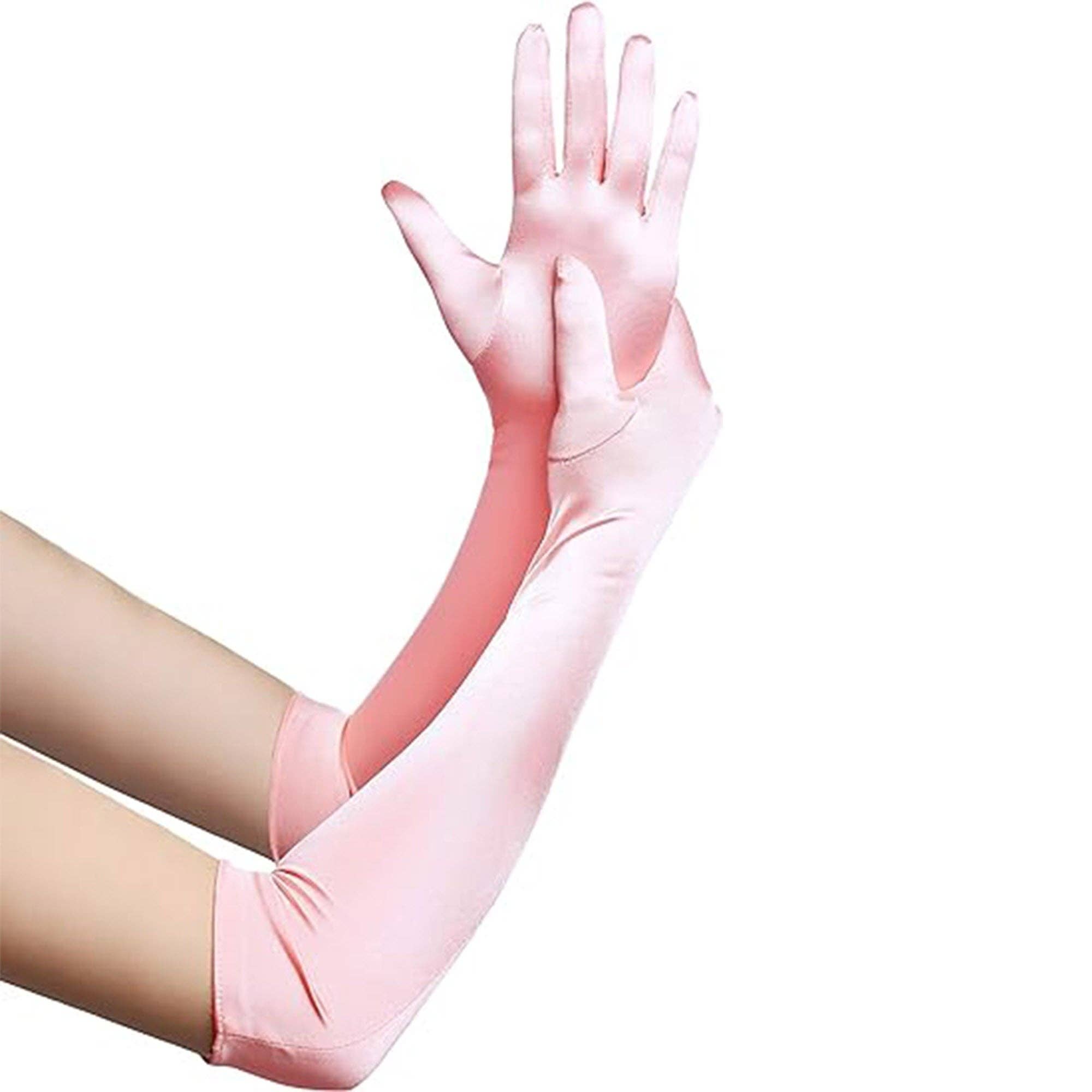 TAPA fashion - Wholesale Gloves – Women's - Satin 18 Inch Long Gloves FG528-12BL (12pc)12