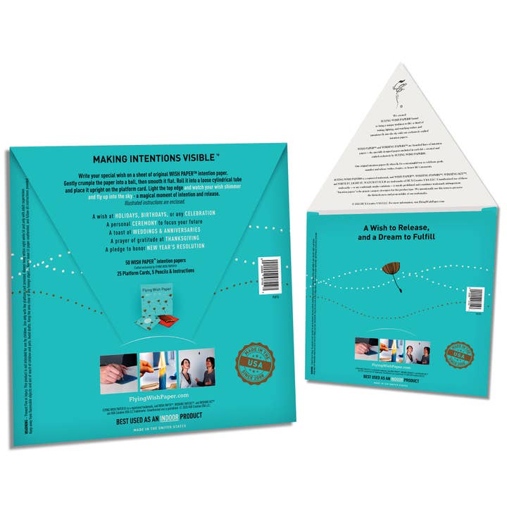 FLYING WISH PAPER ® - Wholesale DIY Craft Kit - PUFFS, 50 WISH PAPER™ Wish Craft Kit Celebration Wish Ritual2