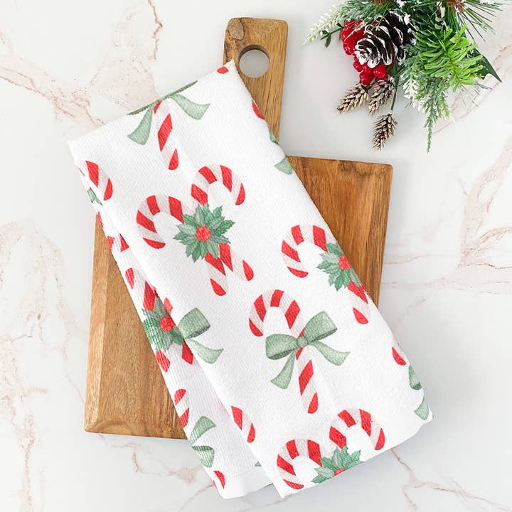Candy Cane Hand Towel for wholesale by Simply Lauren at Home