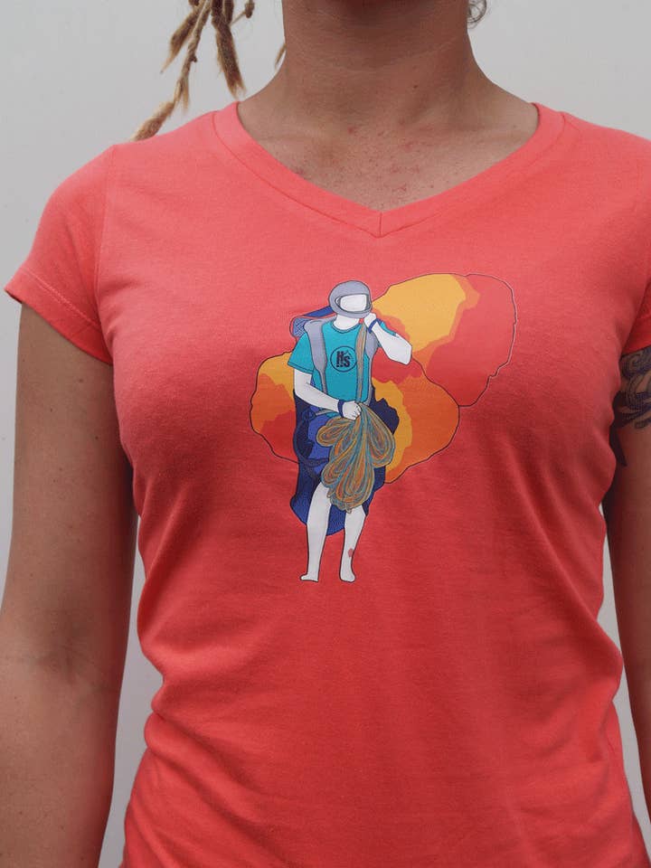 Hot Savoie 74 - Wholesale Screen Printed T-Shirt - Women's - Women's T-shirt - Paragliding6