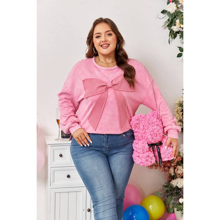 Plus Size Waffle Bowknot Patchwork Mineral Wash Sweatshirt and other Purchase Wholesale plus size vintage. Free Returns & Net 60 Terms on Faire trending on Faire.