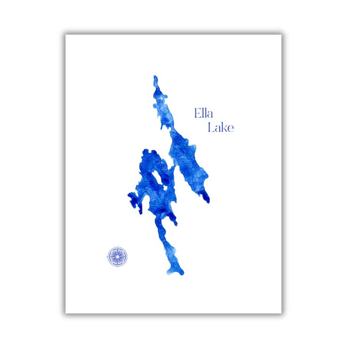 Ella Lake /Watercolor Art Print por atacado de Heirloom Island