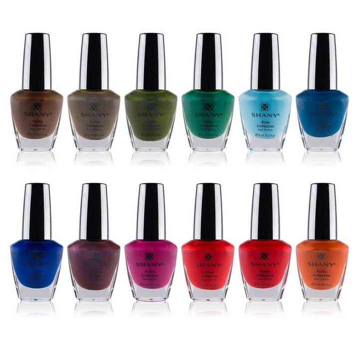 SHANY Cosmetics - Wholesale Nail Polish Set - Nail Polish Set with 12 Semi Glossy and Shimmery Finishes