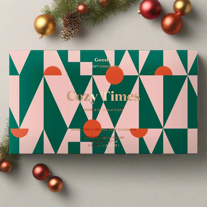 Cozy Times Double chocolate bar for wholesale by Goodio Chocolate