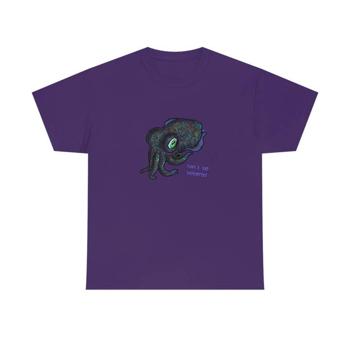 The Humble Mushroom Co. – wholesale T-shirts med screentryck – Dam – Bobtail bläckfisk söt rolig konstverk bläckfisk bomull T-shirt