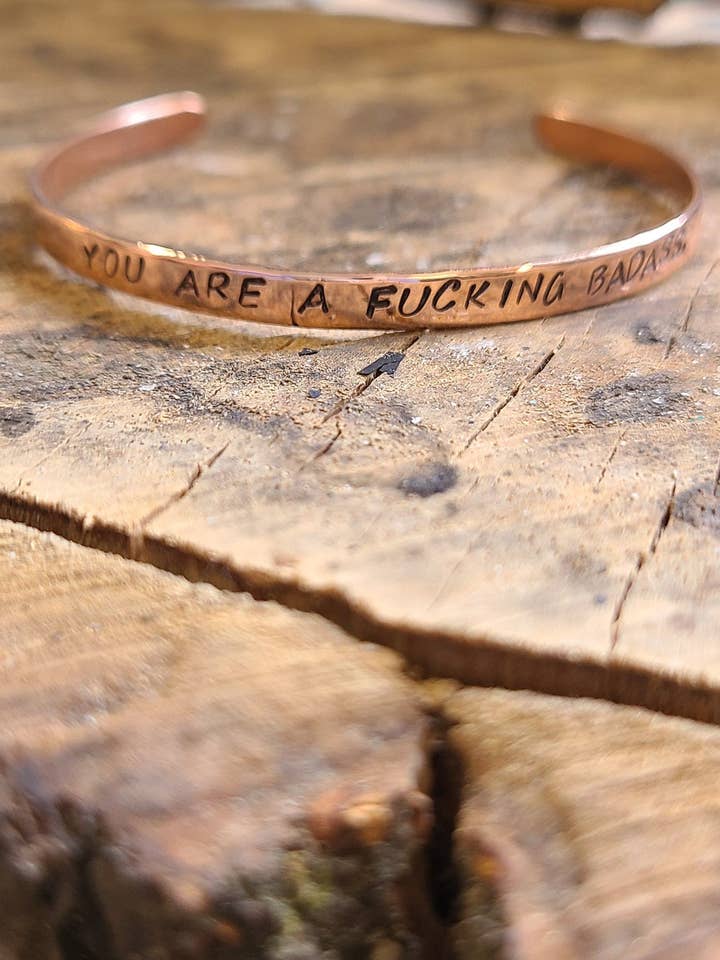 Gold Stackable Bangle Bracelet in Copper or Brass for wholesale by Silver Lining Studio