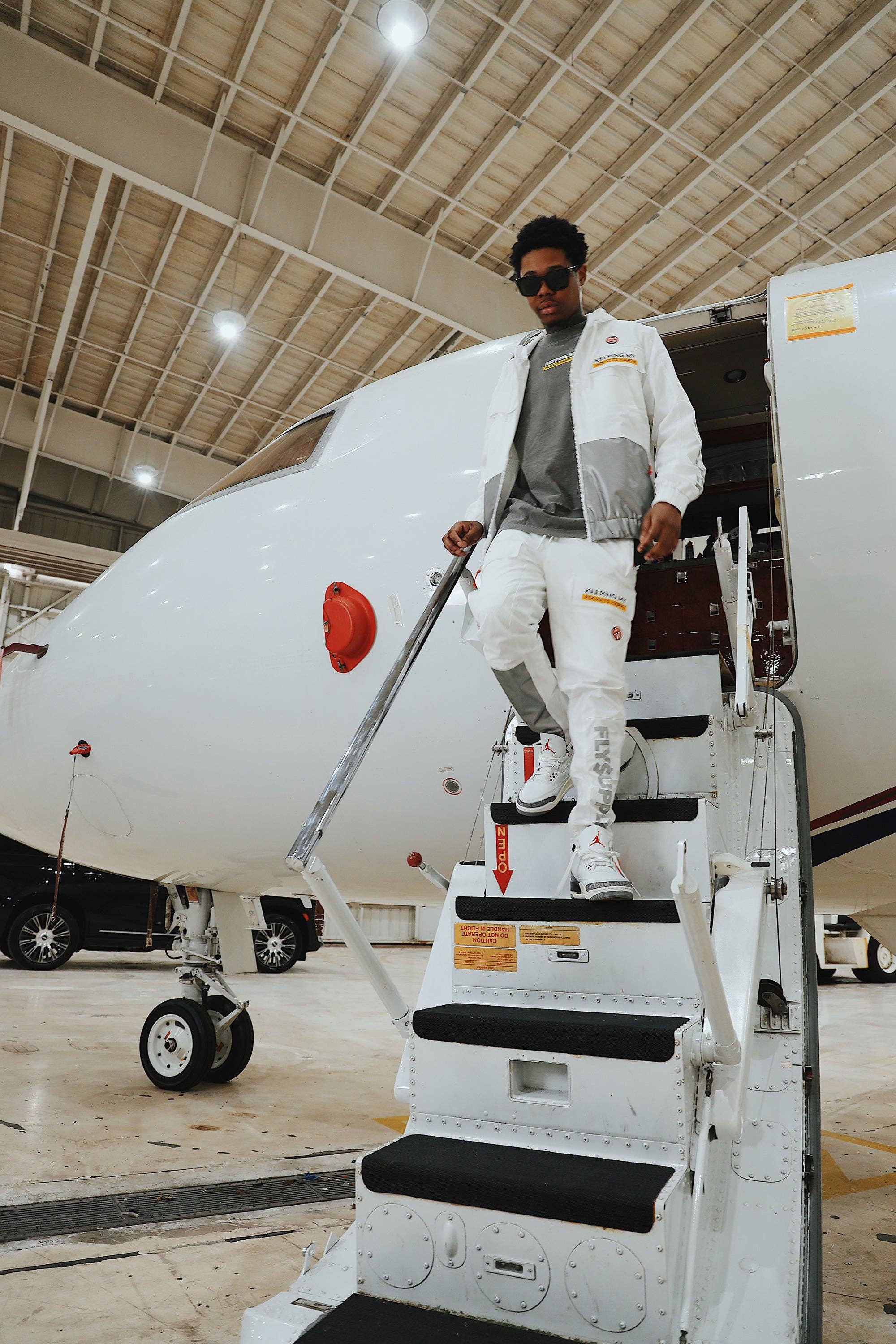 White Happy Pockets Windbreaker Zip-Up Jacket (White) for wholesale on Faire10