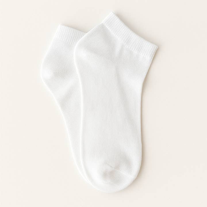 KLUE - Wholesale Socks – Unisex - KLUE Ankle plain socks in Lyocell | White