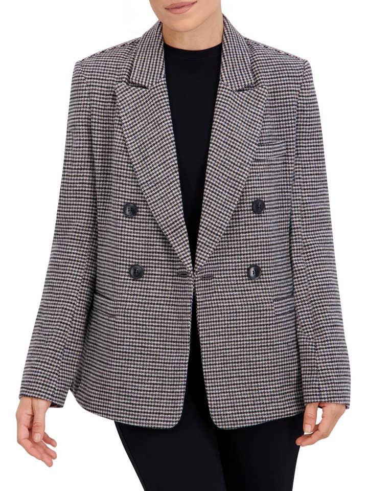 Dobbeltbrystet ternet uforet blazer for engroshandel hos Ookie & Lala / O&L