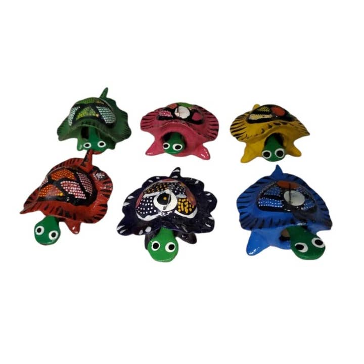Puerta21 - Wholesale Decorative Figurine - Mexican bobblehead animals, Bobble head (Turtle set of 6)