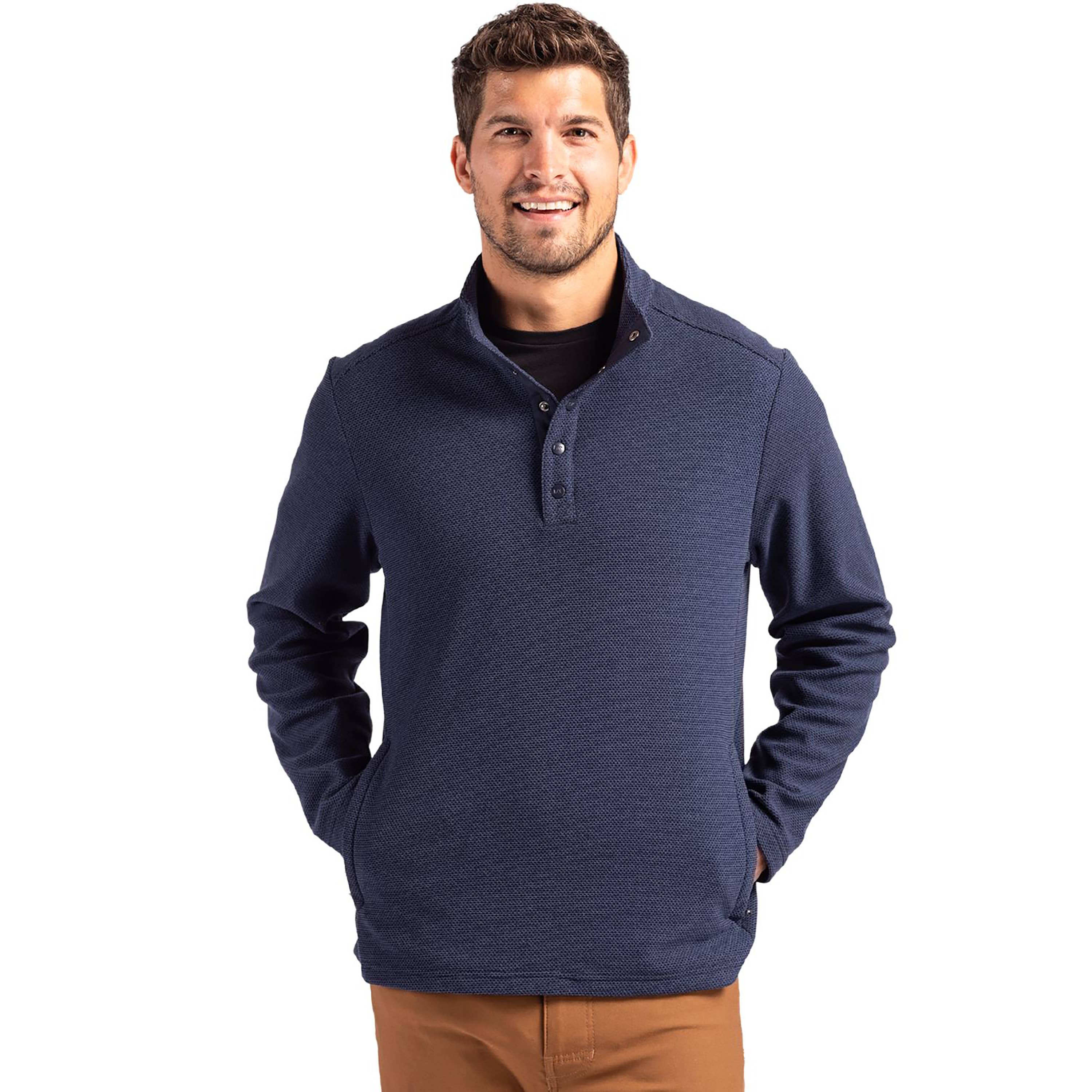 Cutter & Buck - Wholesale Jacket - Men's - Cutter & Buck Hunts Point Eco Mens Snap Pullover1