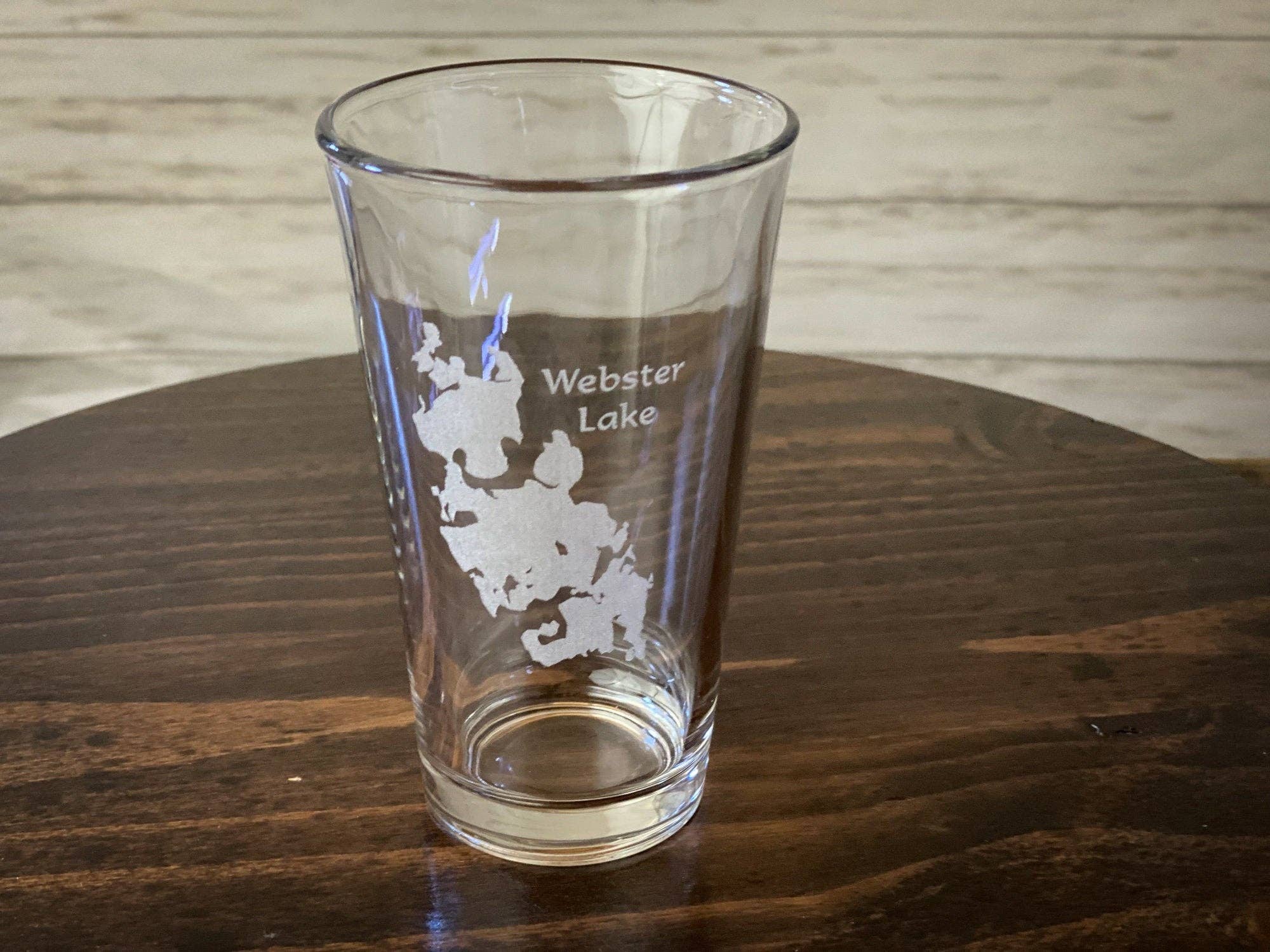 Adirondack Etching LLC - Wholesale Beer Glass/Mug - Make my Lake Pint Glass - Lake Map Etching - Dishwasher Safe5