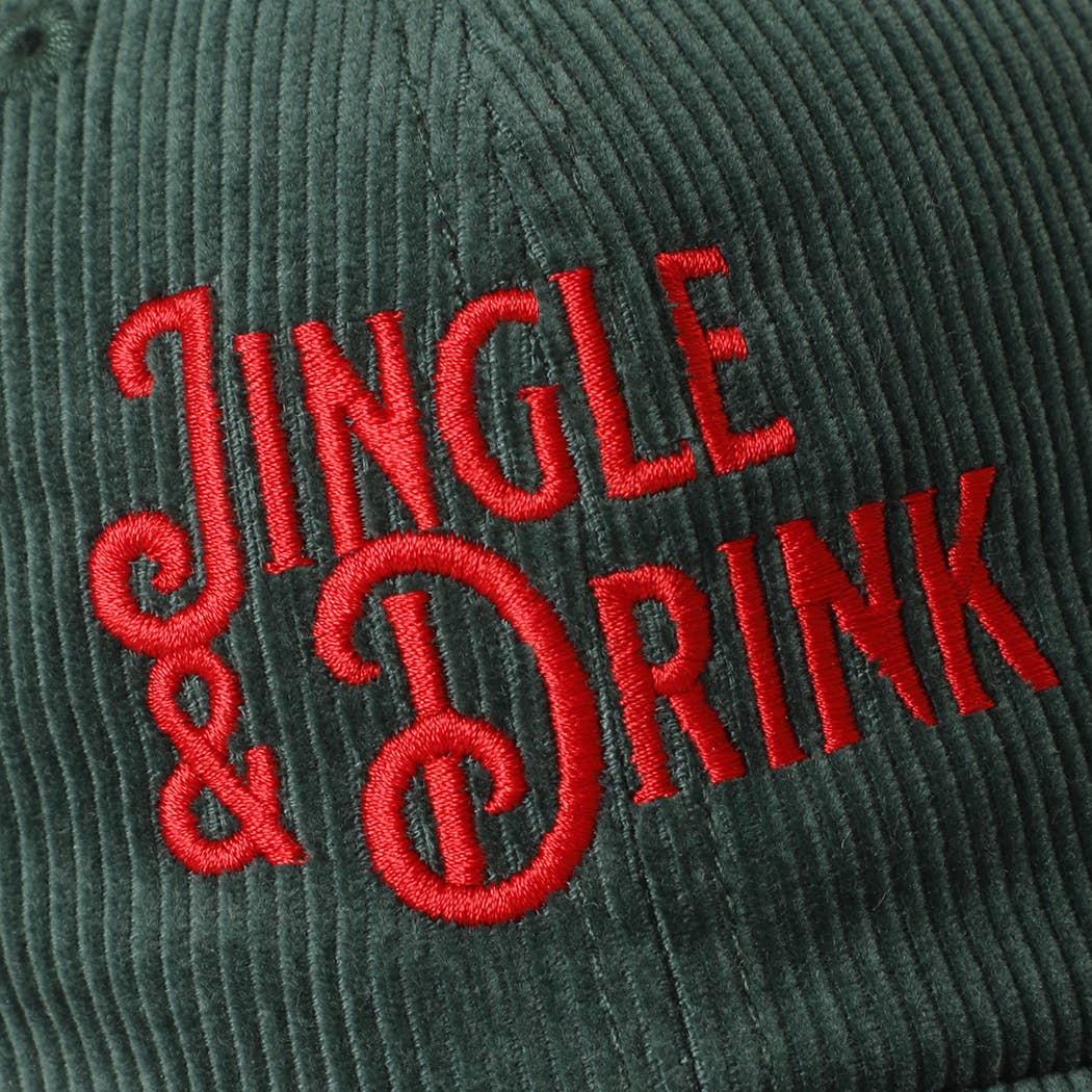 Fashion City – Engroshandel Baseballkasket - Unisex – JINGLE & DRINK Broderet Fløjl Baseball Cap5