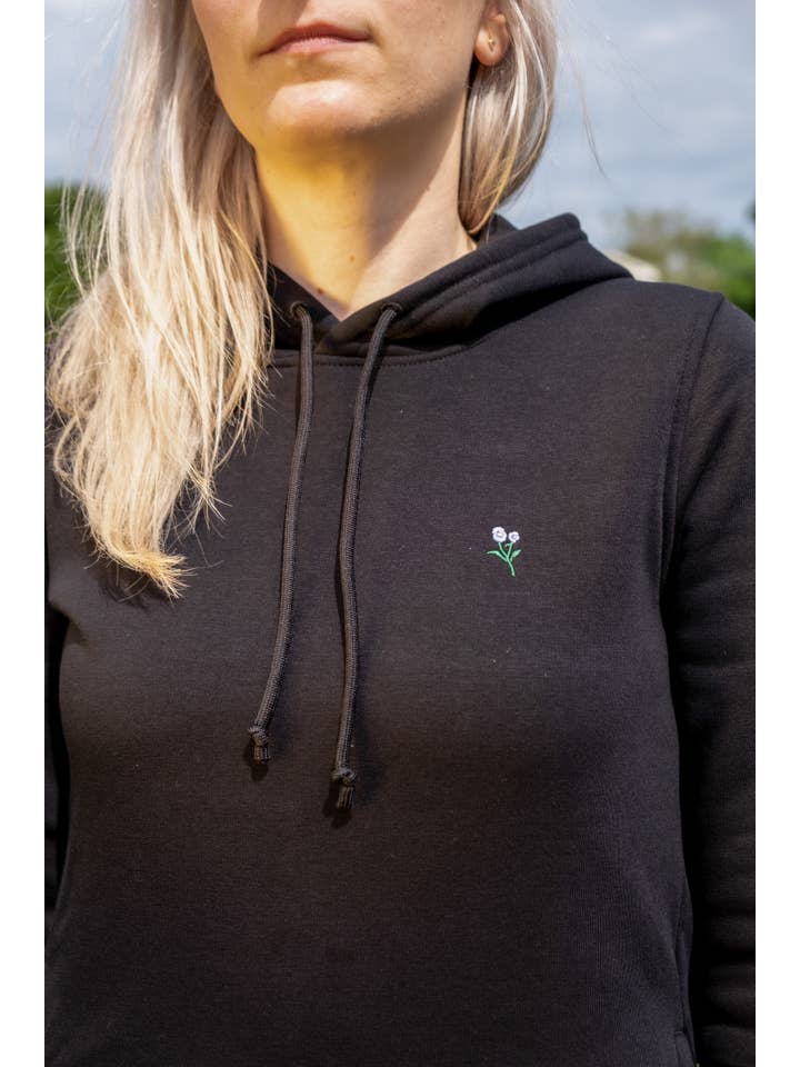 pitch black Women's organic hoodie - Viola Cryana for wholesale on Faire1