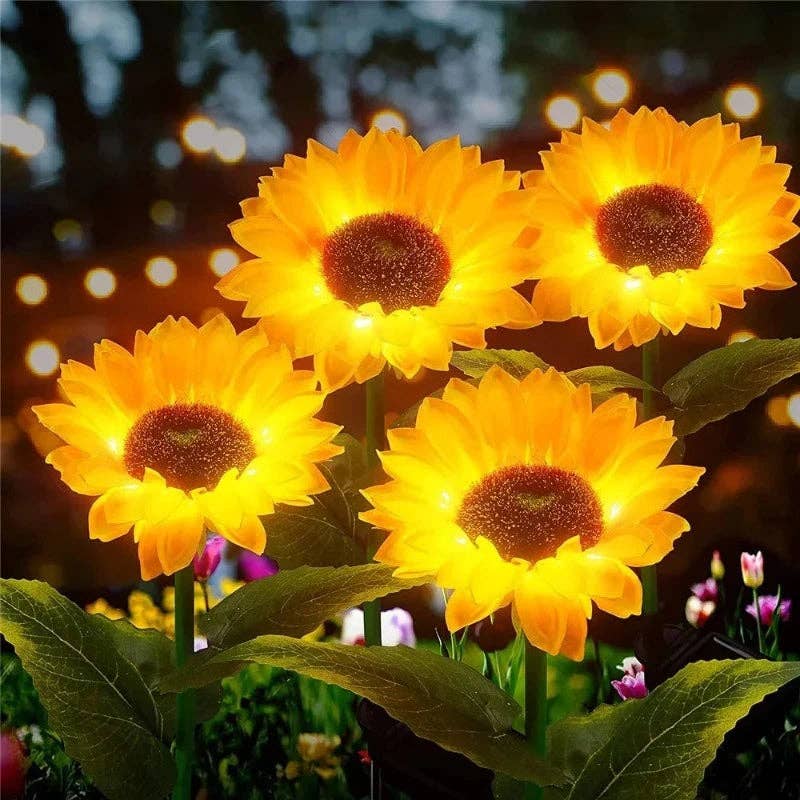 Kiyo Home – wholesale Garden/lawn stake – Solar Sunflowers 3-Piece Set9