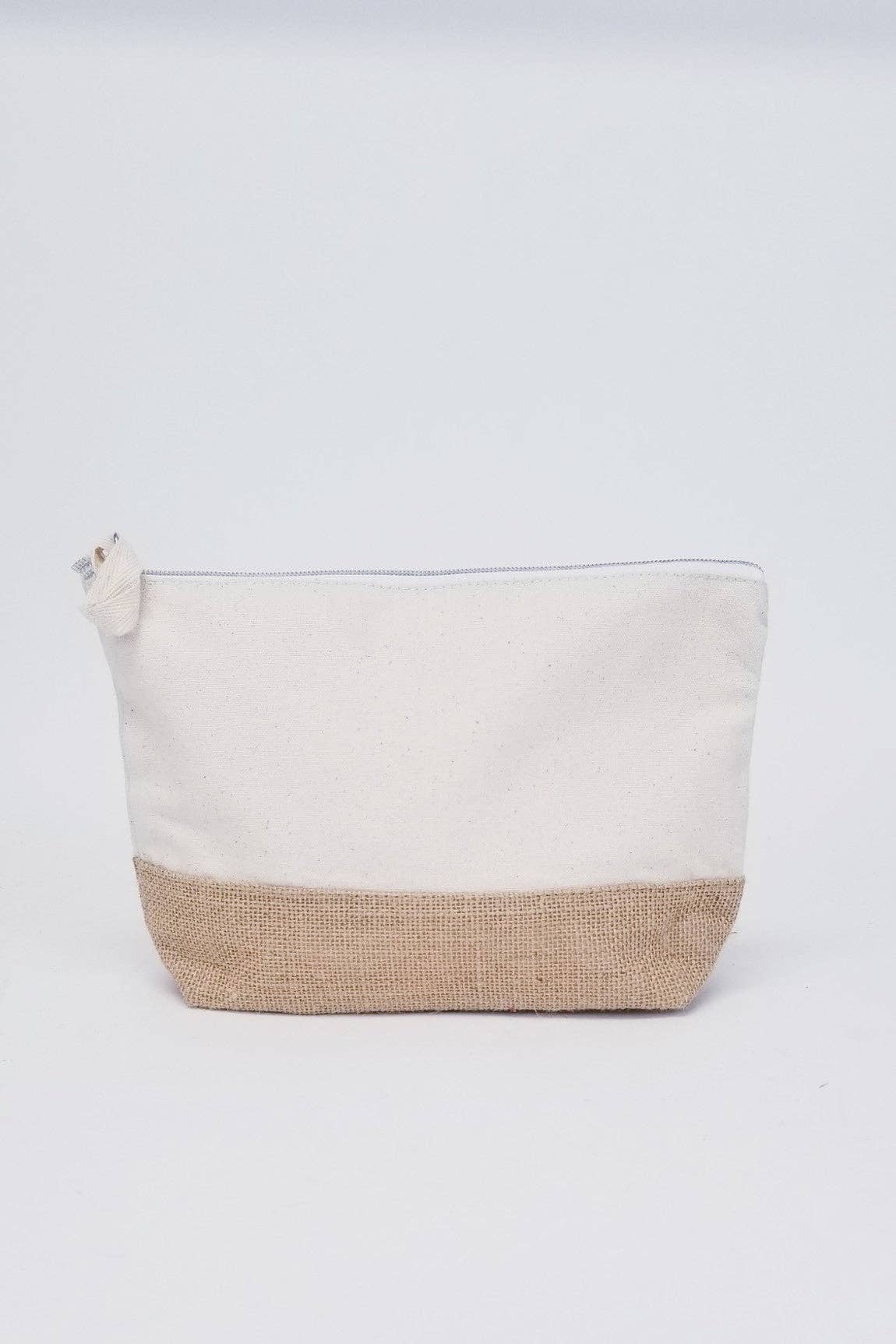 Cotton Canvas Flat Zipper Pouch Large, Wholesale Zipper Bags | Packaging  Decor