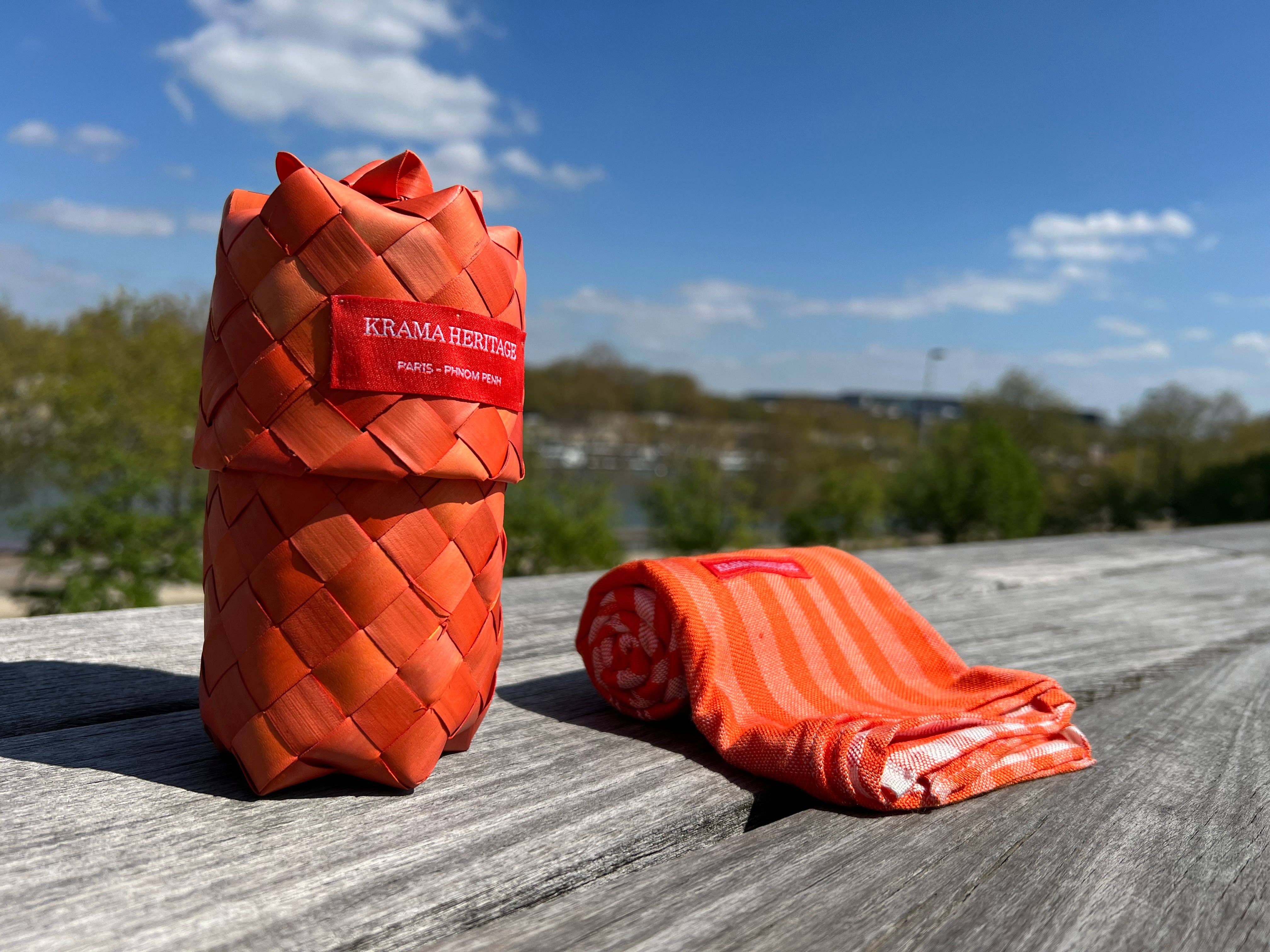 Krama Heritage - Vendita all'ingrosso Sciarpa - Unisex - L'arancia Krama Pop7