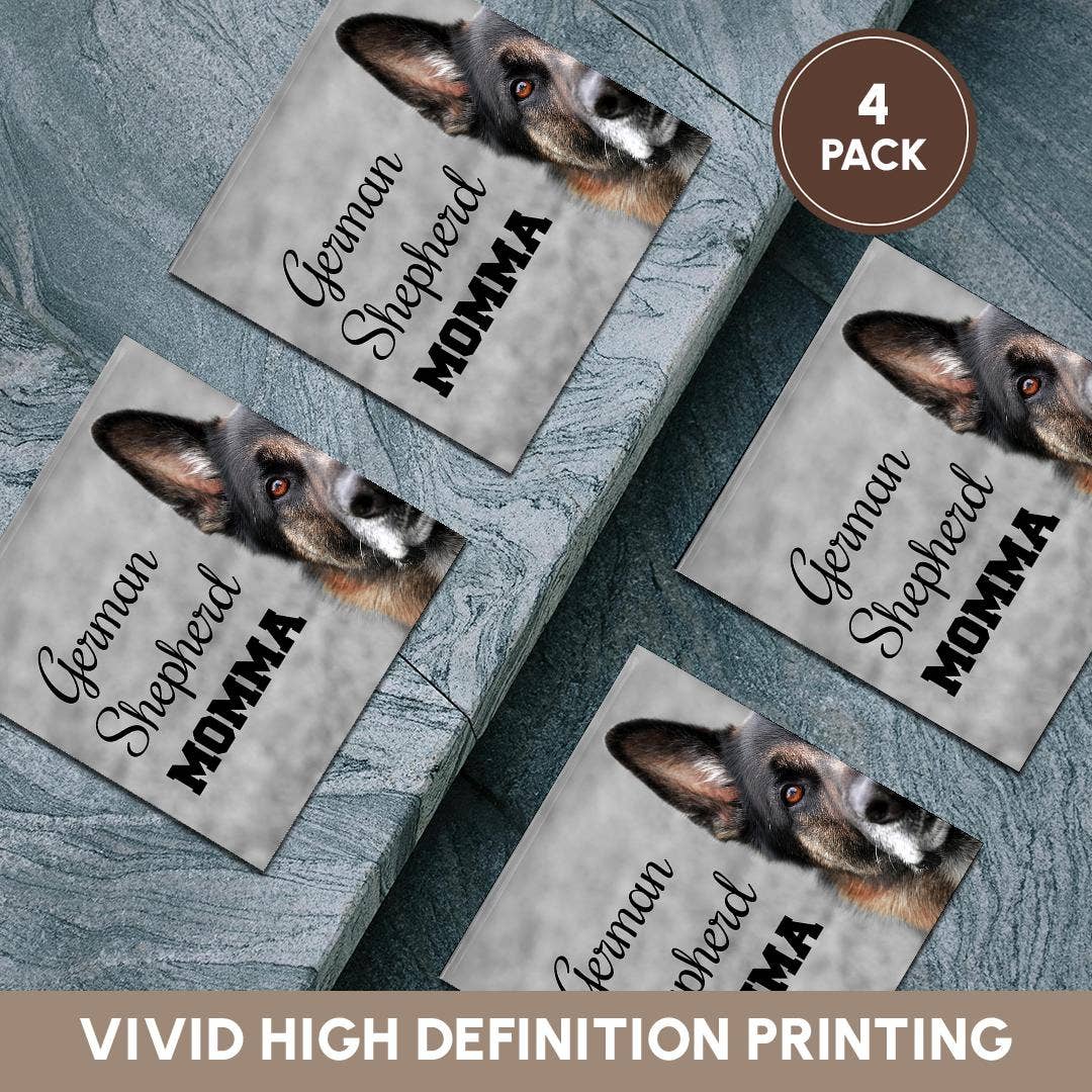 3dRose – Engroshandel Bordskånere – 3dRose, Foto af en schæferhund med Schæferhundemor i sort., Bordskåner5