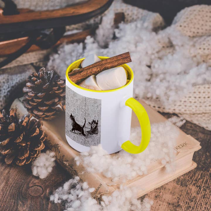 3dRose - Wholesale Coffee Mug - 3dRose, Vintage Cat Sled with one in Shoe - Cute Animals, Mug5