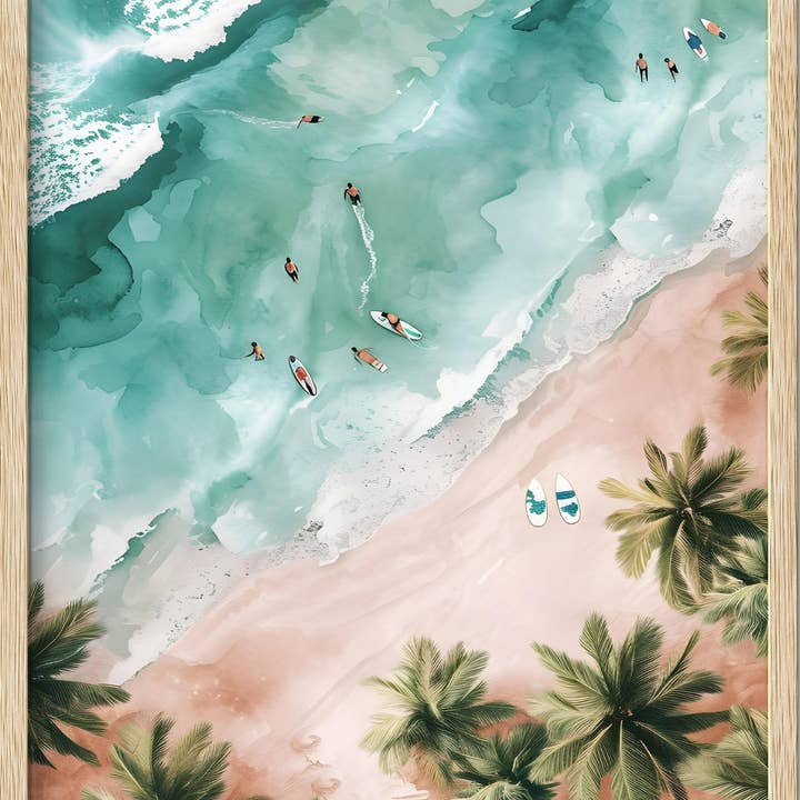 Haus and Hues - Wholesale Art Print - Aerial Watercolor