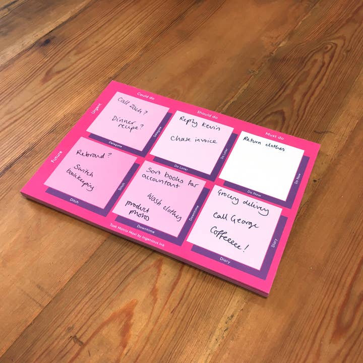 Ingenious Ink - Wholesale Notepad - Task matrix maxi notepad A5 21x15cm 50 sheets1