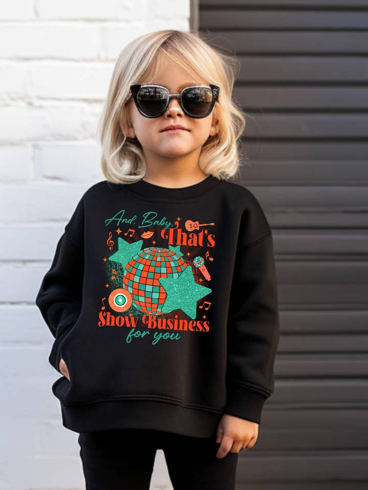Taylor Swift Toddler Graphic Sweatshirt Show Business for wholesale by Uncommon Label