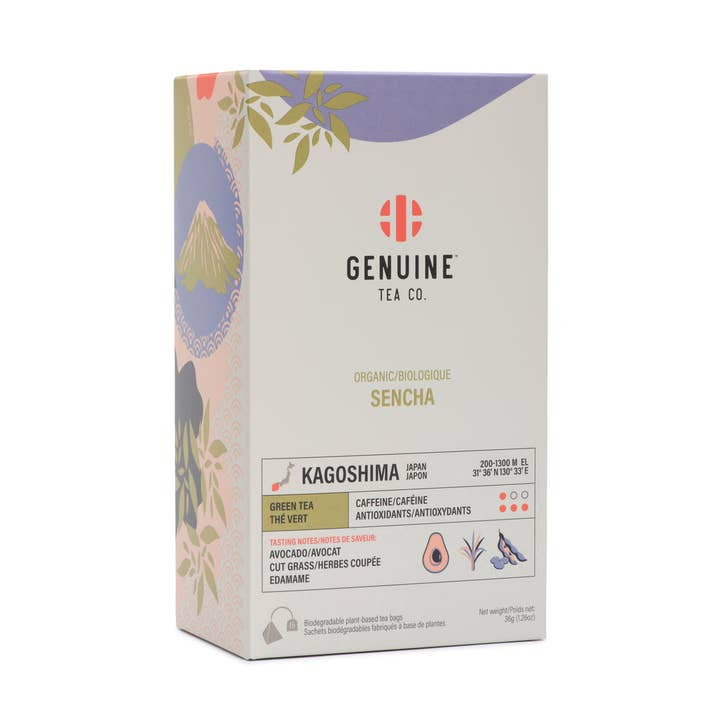 Pyramid tepåsar - ekologiskt Sencha grönt te för wholesale av Genuine Tea