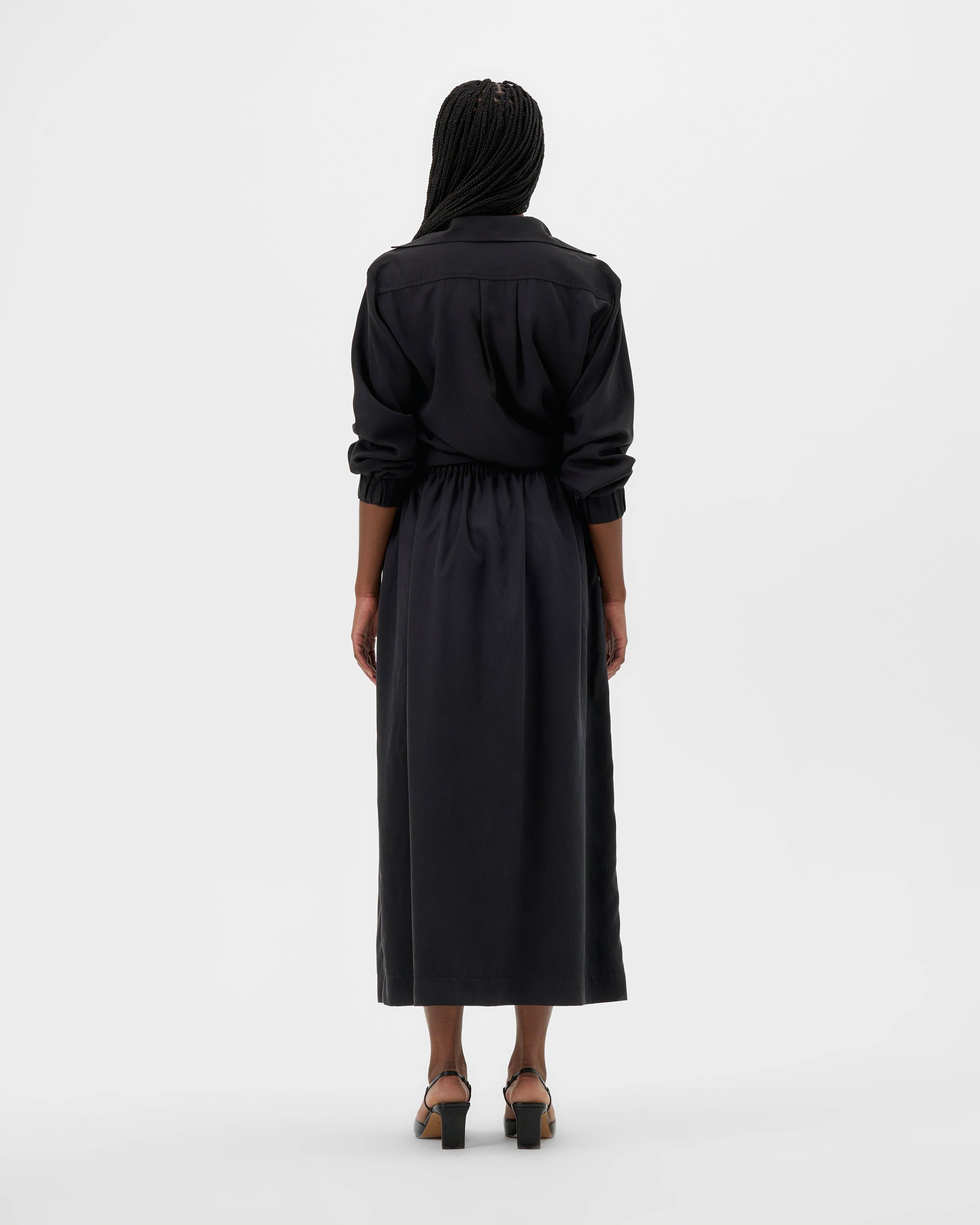 VALERIE C. - Wholesale Skirt - Women's - Jupe maxi - noir3