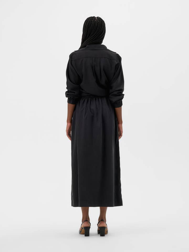 VALERIE C. - Wholesale Skirt - Women's - Jupe maxi - noir3