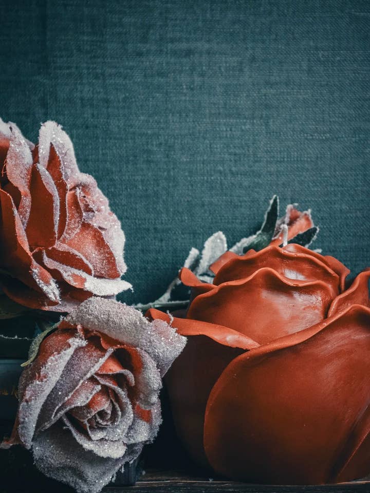 BOUGIE ROSE | PILIER pour la vente par A Pleasant Thought