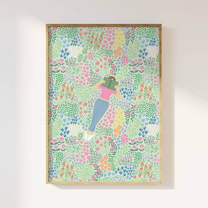 Lecture Jardin Imprimé pour la vente par April Lane Art