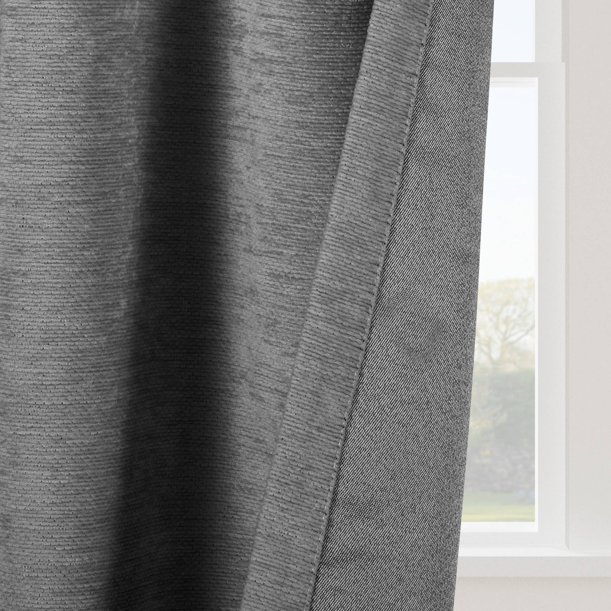 Awesome Home - Wholesale Curtain - Chenille Room Darkening Back Tab Curtain, 1 Panel, 52"x96"4