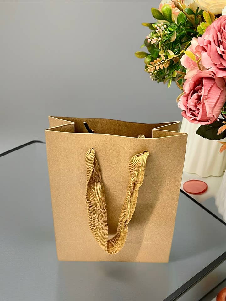 Kraft Gift Bag with Handle – Wedding, Birthday, Jewelry Bag for wholesale by ANYGIFTGOODPACKINGBOX