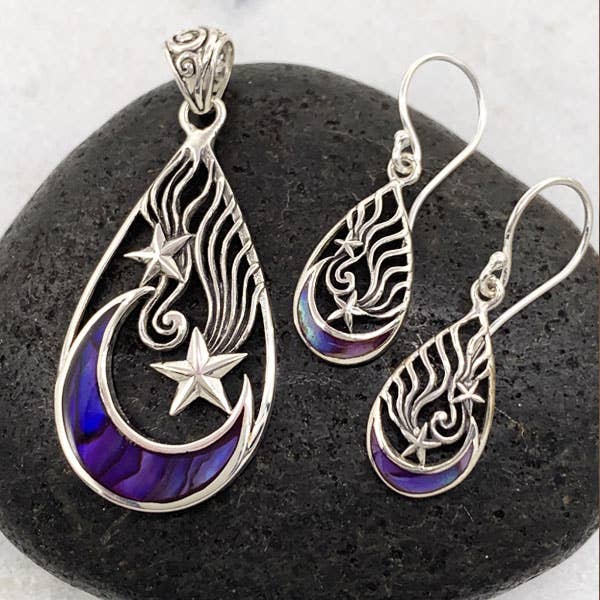 Goddess Design Studio - Wholesale Individual Charm/Pendant - Sterling Silver & Shell Moon Goddess Small Pendant 2