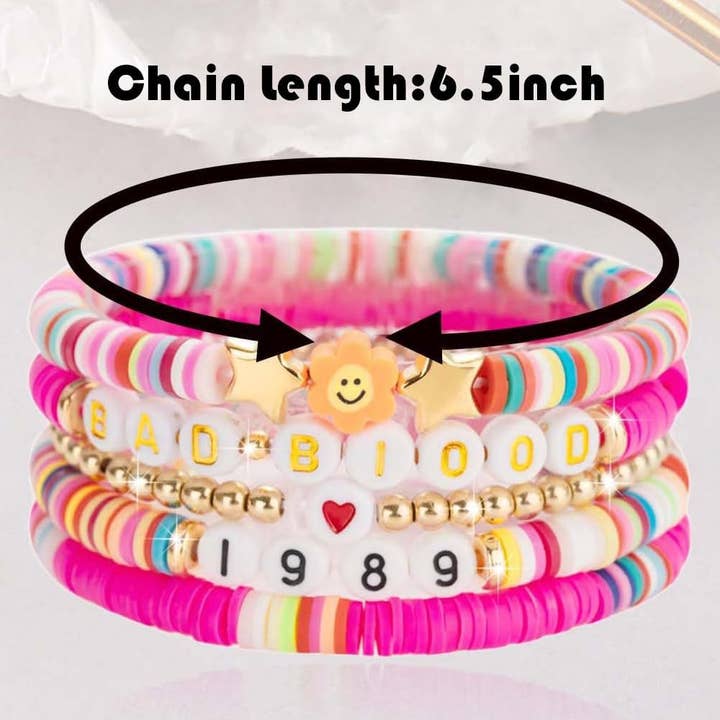 Little Trendy - Wholesale Jewelry Set - Taylor Swift Bracelet Set Colorful Beads Friendship Bracelet6